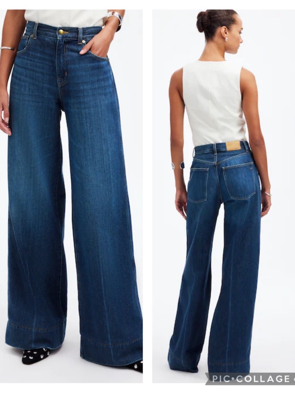 NWT Madewell Superwide-Leg Jeans: Softdrape Denim Edition in Ellsworth Wash